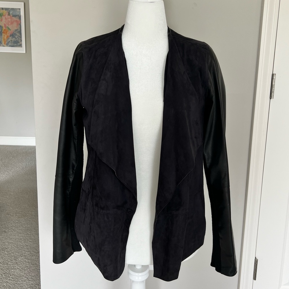 Vince 2 tone leather and suede jacket size L